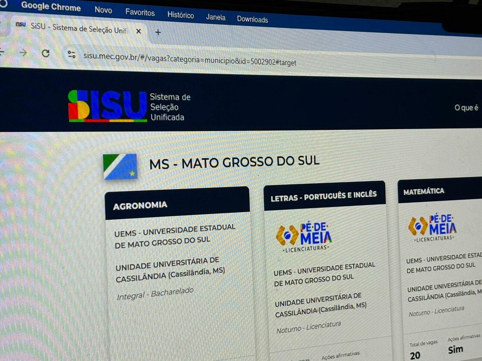 Imagem de compartilhamento para o artigo Sisu 2026 ofertará mais de 6,4 mil vagas em universidades públicas de Mato Grosso do Sul da MS Todo dia